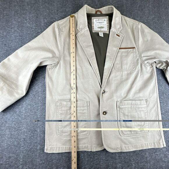 Orvis Zambezi Jacket Twill Safari Fishing Hunting Blazer Chore Coat Men Sz 44R - Picture 11 of 13